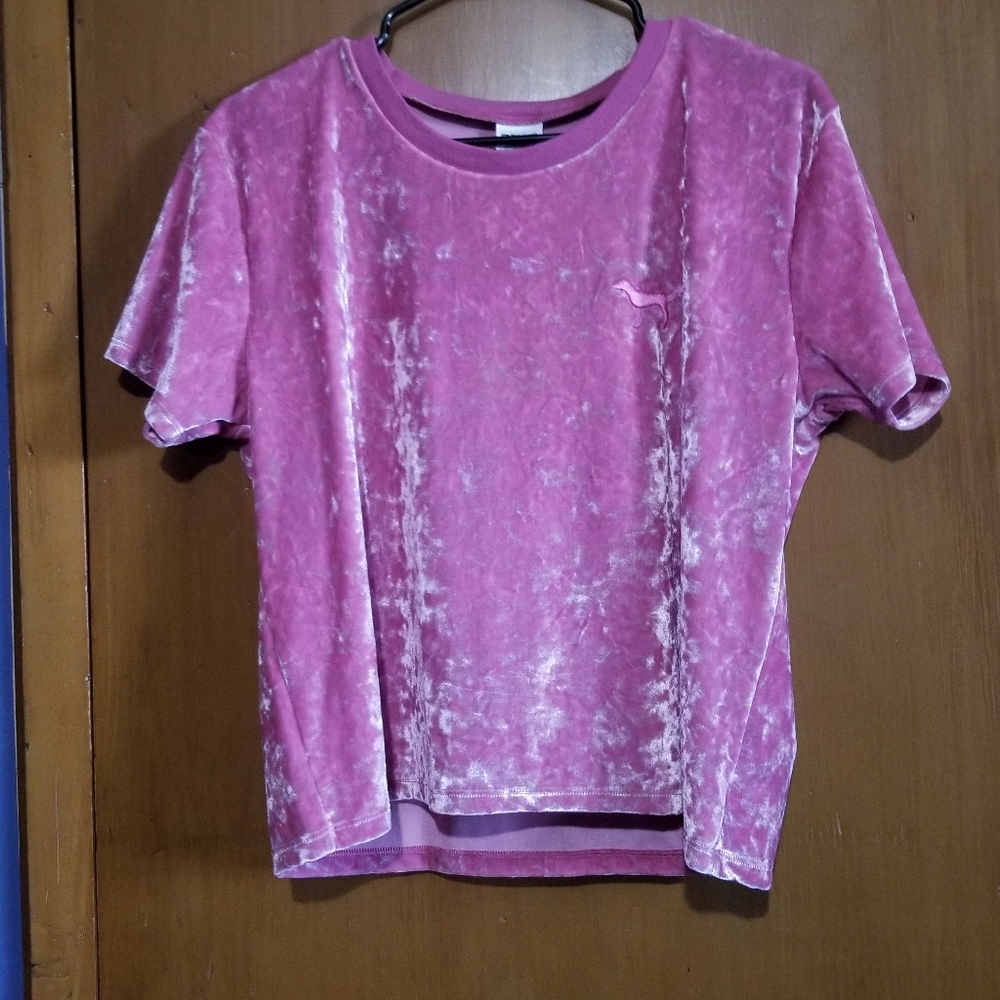 PINK Velvet Crop Top